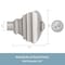 Kenney Mfg Kenney Jayden 3/4" Standard Decorative Window Curtain Rod, 66-120", Pewter KN80208NP - alternate 2